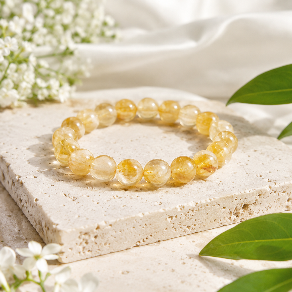 Natural Citrine Bracelet for Abundance, Success & Positive Energy