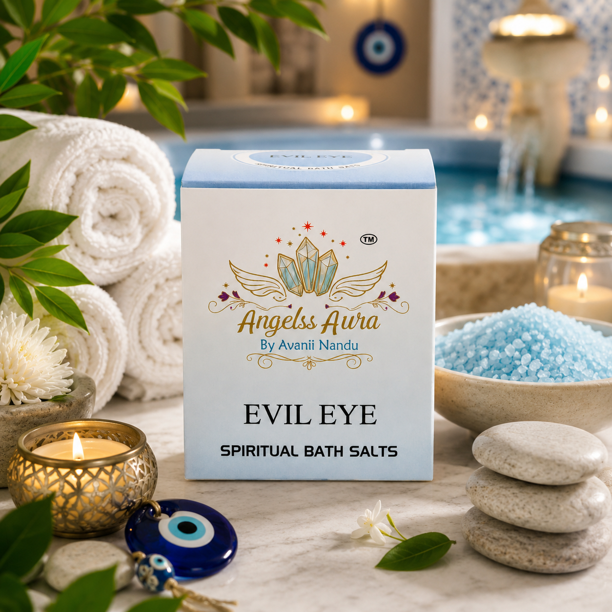 Evil Eye Spiritual Bath Salt for Protection, Aura Cleansing & Negative Energy Removal