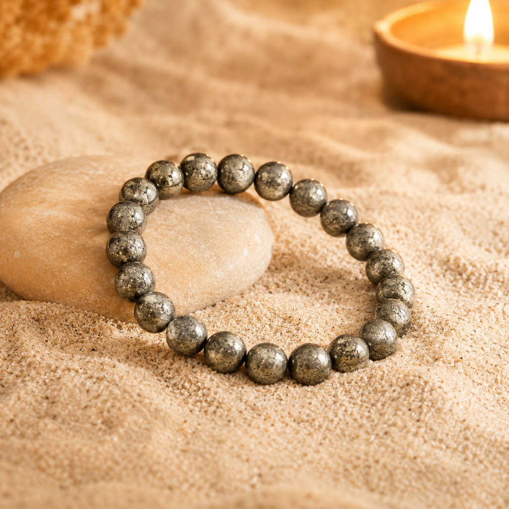 Pyrite Bracelet for Wealth, Protection & Positive Energy