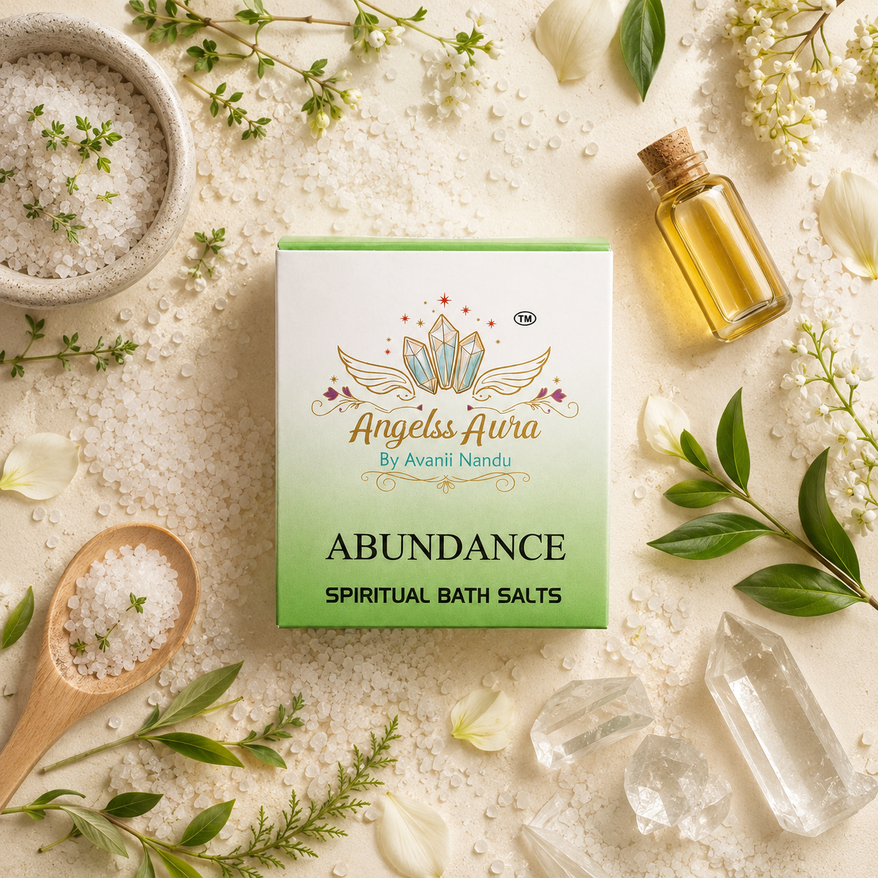 Abundance Spiritual Bath Salt for Prosperity, Positive Energy & Aura Cleansing