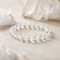 Clear Quartz Bracelet for Energy Cleansing, Clarity & Positive Vibes