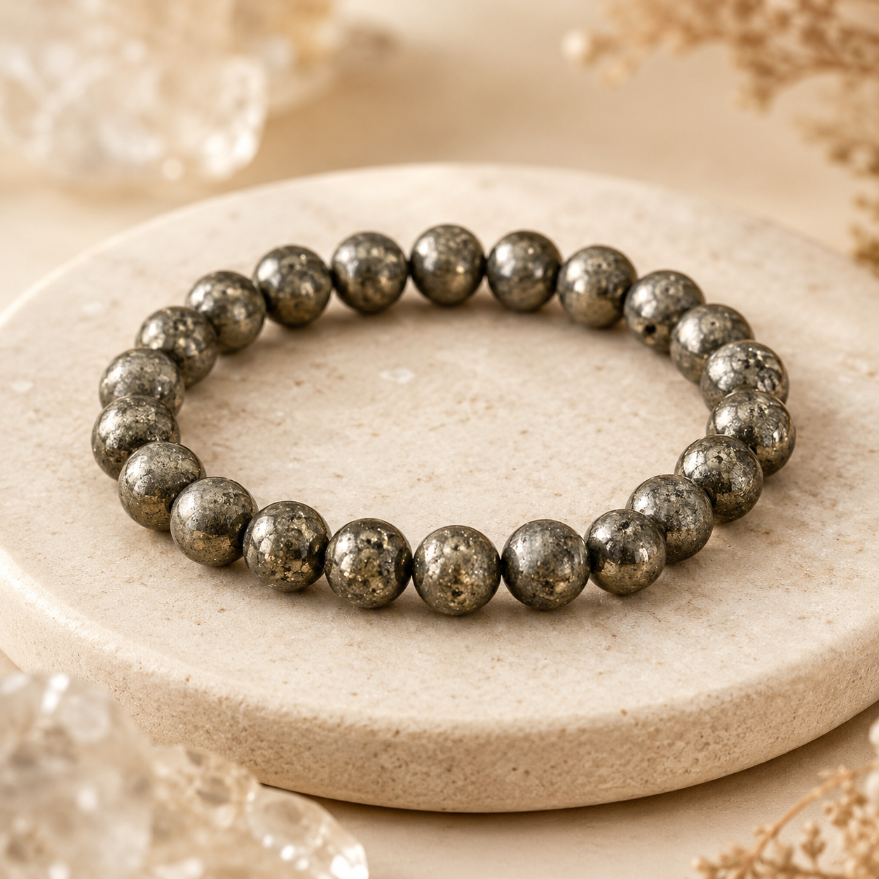 Pyrite Bracelet for Wealth, Protection & Positive Energy