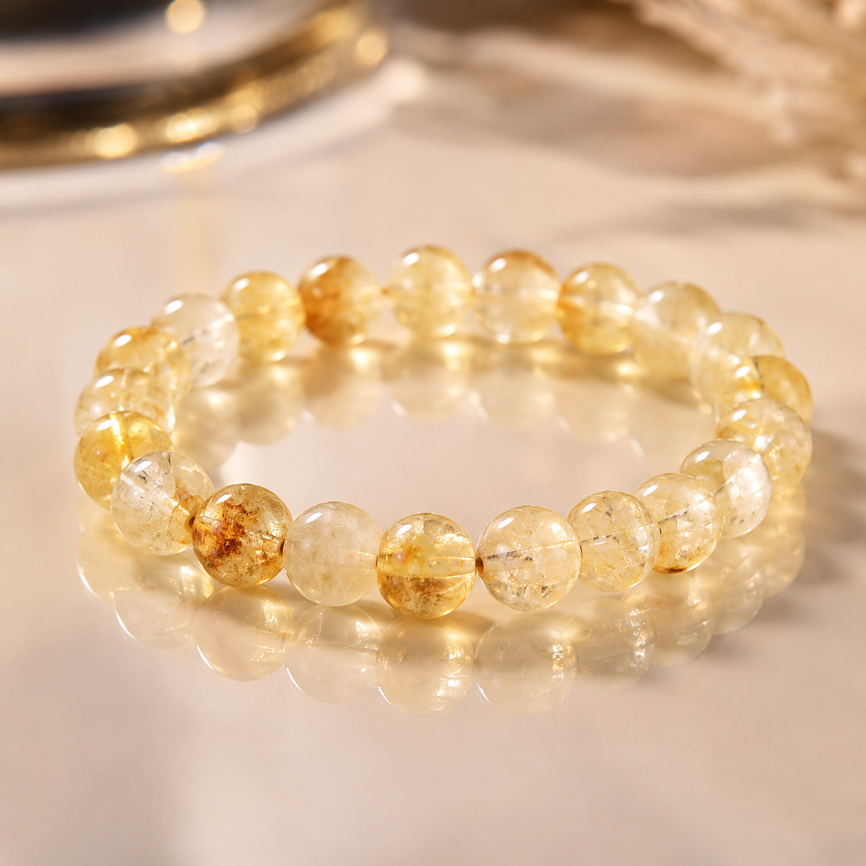 Natural Citrine Bracelet for Abundance, Success & Positive Energy