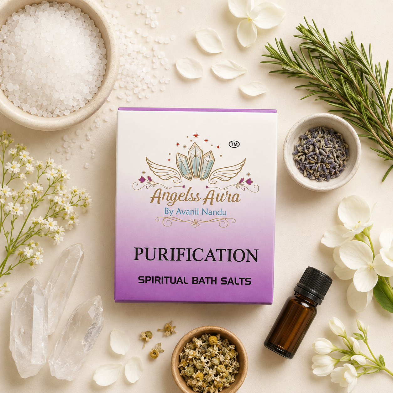 Purification Spiritual Bath Salt for Aura Cleansing, Energy Reset & Inner Peace